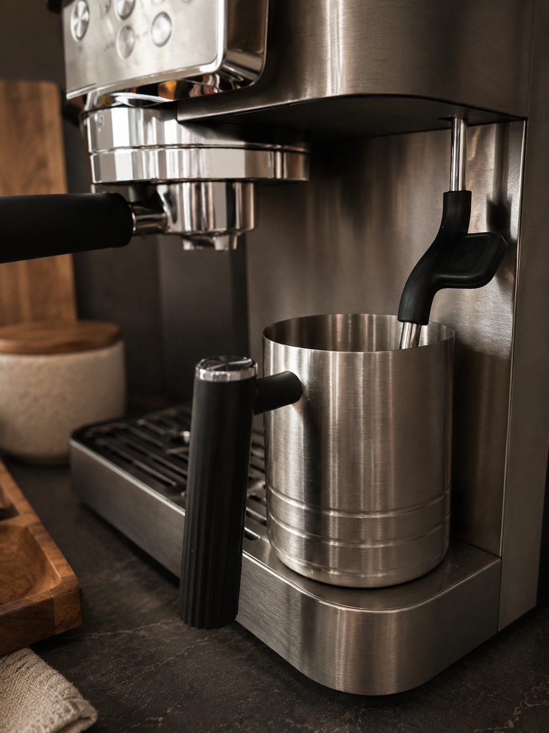 Ninja Luxe Café Premier Series automatic milk frother detail